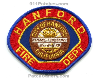 Hanford Fire Department Patch (California)
Scan By: PatchGallery.com
Keywords: city of dept.