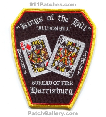 Harrisburg Bureau of Fire Wagon 4 Tower 1 Patch (Pennsylvania)
Scan By: PatchGallery.com
Keywords: department dept. company co. station kings of the hill allison
