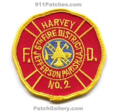 Harvey Fire Department Number 2 6th District Jefferson Parish Patch (Louisiana)
Scan By: PatchGallery.com
Keywords: dept. no. #2 dist.