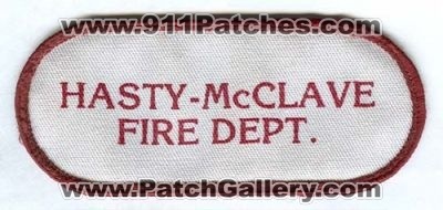 Hasty McClave Fire Dept Patch (Colorado)
[b]Scan From: Our Collection[/b]
Keywords: colorado department
