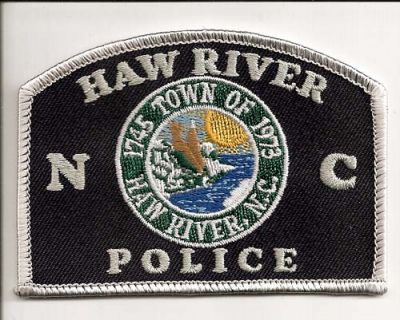 Haw River Police
Thanks to EmblemAndPatchSales.com for this scan.
Keywords: north carolina town of