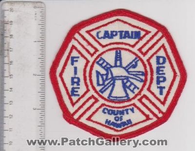 Hawaii County Fire Department Captain (Hawaii)
Thanks to Mark C Barilovich for this scan.
Keywords: of dept.