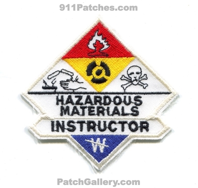 Hazardous Materials Instructor Patch (No State Affiliation)
Scan By: PatchGallery.com
Keywords: hazmat haz-mat fire