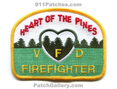 Heart of the Pines Volunteer Fire Department Firefighter Patch (Texas)
Scan By: PatchGallery.com
Keywords: vol. dept. vfd