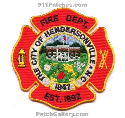 Hendersonville Fire Department Patch (North Carolina)
Scan By: PatchGallery.com
Keywords: the city of dept. 1847 est. 1892