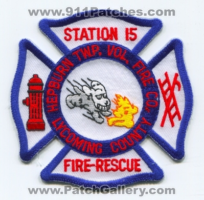 Hepburn Township Volunteer Fire Company Station 15 Patch (Pennsylvania)
Scan By: PatchGallery.com
Keywords: twp. vol. co. rescue department dept.
