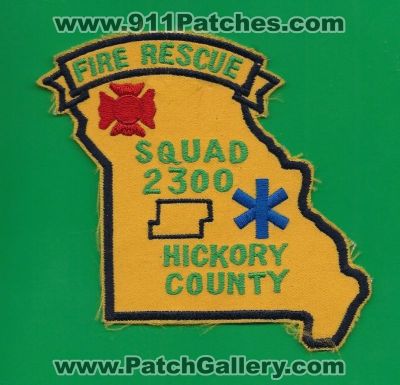 Hickory County Fire Rescue Department Squad 2300 (Missouri)
Thanks to Paul Howard for this scan.
Keywords: dept.