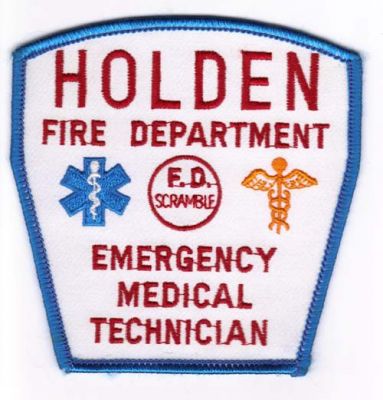 Holden Fire Department Emergency Medical Technician
Thanks to Michael J Barnes for this scan.
Keywords: massachusetts emt fd f.d.