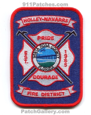Holley Navarre Fire District Santa Rosa County Patch (Florida)
Scan By: PatchGallery.com
[b]Patch Made By: 911Patches.com[/b]
Keywords: dist. co. department dept. pride courage est. 1965