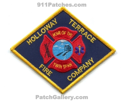 Holloway Terrace Fire Company Patch (Delaware)
Scan By: PatchGallery.com
Keywords: co. department dept. home of the twin span