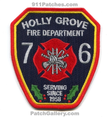 Holly Grove Fire Department 76 Patch (North Carolina)
Scan By: PatchGallery.com
Keywords: dept. serving since 1958
