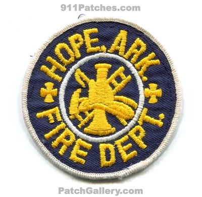 Hope Fire Department Patch (Arkansas)
Scan By: PatchGallery.com
Keywords: dept. ark.