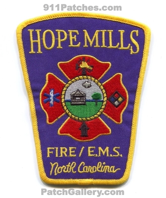 Hope Mills Fire Department Patch (North Carolina)
Scan By: PatchGallery.com
Keywords: dept. ems