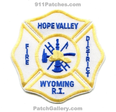 Hope Valley Fire District Wyoming Patch (Rhode Island)
Scan By: PatchGallery.com
Keywords: dist. department dept.