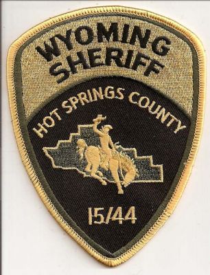 Hot Springs County Sheriff
Thanks to EmblemAndPatchSales.com for this scan.
Keywords: wyoming