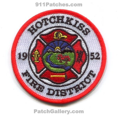Hotchkiss Fire District Patch (Colorado)
[b]Scan From: Our Collection[/b]
[b]Patch Made By: 911Patches.com[/b]
Keywords: dist. department dept. 1952