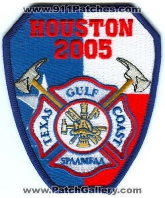Texas Gulf Coast Chapter of SPAAMFAA Houston 2005 Patch (Texas)
Scan By: PatchGallery.com
Keywords: Society for the Preservation and & Appreciation of Antique Motor Fire Apparatus in America The Antique Fire Apparatus Club of America