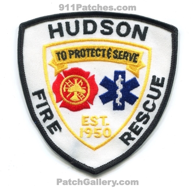 Hudson Fire Rescue Department Patch (North Carolina) (Confirmed)
Scan By: PatchGallery.com
Keywords: dept. est. 1950 to protect & and serve