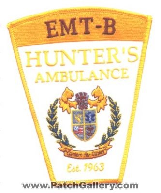 Hunter's Ambulance EMT-B (Connecticut)
Thanks to zwpatch.ca for this scan.
Keywords: hunters ems