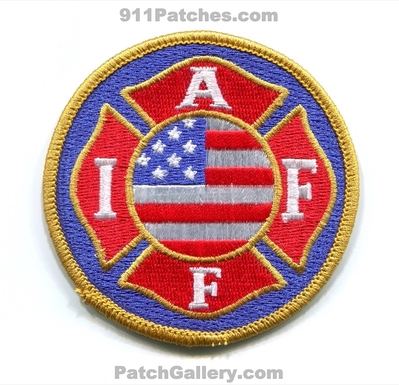 International Association of Fire Fighters IAFF Local Union America USA Patch (No State Affiliation)
Scan By: PatchGallery.com
Keywords: assoc. assn. firefighters i.a.f.f. afl cio clc flag