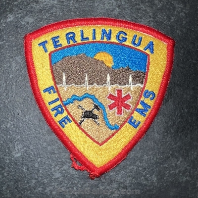 Terlingua Fire EMS Patch (Texas) (Confirmed)
Picture By: PatchGallery.com
Thanks to Jeremiah Herderich
