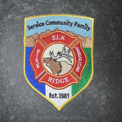 Elk Ridge Fire Rescue Department Patch (Utah) (Confirmed)
Picture By: PatchGallery.com
Thanks to Jeremiah Herderich
Keywords: dept. service community est. 1981