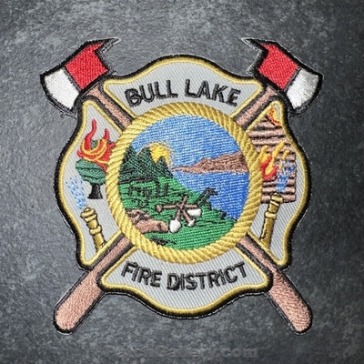 Bull Lake Fire District Patch (Montana) (Confirmed)
Picture By: PatchGallery.com
Thanks to Jeremiah Herderich
Keywords: dist. department dept.