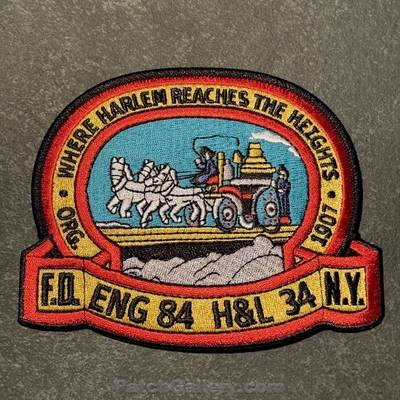 New York City Fire Department FDNY Engine 84 Hook and Ladder 34 Patch (New York)
Picture By: PatchGallery.com
Thanks to Jeremiah Herderich
Keywords: of dept. company co. station where harlem reaches the heights