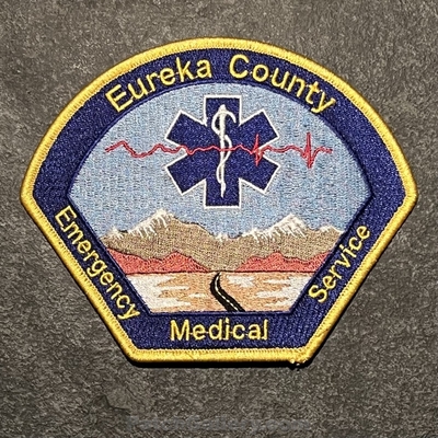 Eureka County Emergency Medical Services EMS Patch (Nevada) (Confirmed)
Picture By: PatchGallery.com
Thanks to Jeremiah Herderich
Keywords: co. ambulance