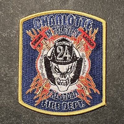 Charlotte Fire Department Station 24 Patch (North Carolina)
Picture By: PatchGallery.com
Thanks to Jeremiah Herderich
Keywords: dept. engine ladder company co. in the eye of the storm