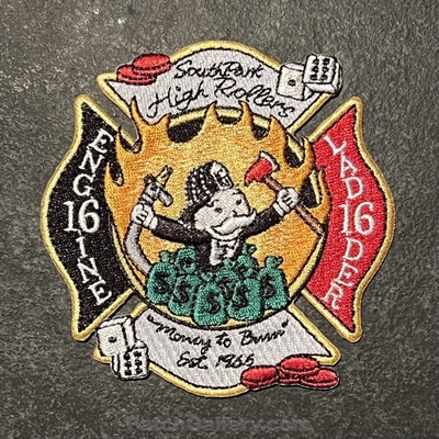Charlotte Fire Department Station 16 Patch (North Carolina)
Picture By: PatchGallery.com
Thanks to Jeremiah Herderich
Keywords: dept. engine ladder company co. south park high rollers money to burn est. 1965