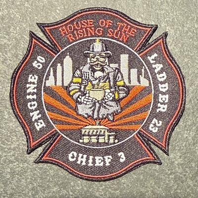 Detroit Fire Department Engine 50 Ladder 23 Chief 3 Patch (Michigan)
Picture: PatchGallery.com
Thanks to Jeremiah Herderich
Keywords: dept. house of the rising sun