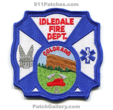 Idledale Fire Department Patch (Colorado) (Defunct)
[b]Scan From: Our Collection[/b]
Now Foothills Fire
Keywords: dept.
