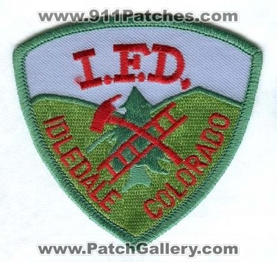 Idledale Fire Department Patch (Colorado) (Defunct)
[b]Scan From: Our Collection[/b]
Now Foothills Fire
Keywords: dept. i.f.d. ifd