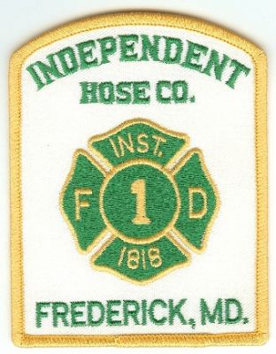Independent Hose Co FD
Thanks to PaulsFirePatches.com for this scan.
Keywords: maryland fire department 1 frederick