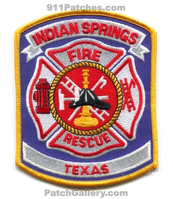 Indian Springs Fire Rescue Department Patch (Texas)
Scan By: PatchGallery.com
Keywords: dept.