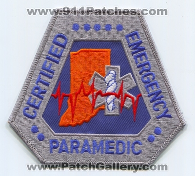 Indiana State Certified Emergency Paramedic EMS Patch (Indiana)
Scan By: PatchGallery.com
Keywords: licensed emergency medical services e.m.s. ambulance