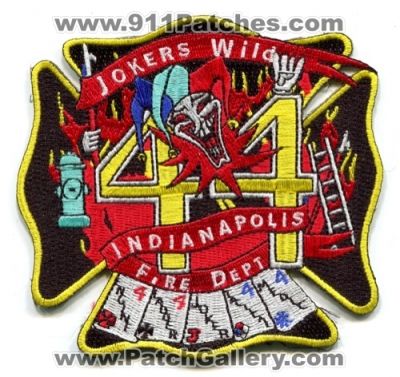Indianapolis Fire Department Station 44 (Indiana)
Scan By: PatchGallery.com
Keywords: dept. ifd company engine ladder jokers wild tactical medic ems