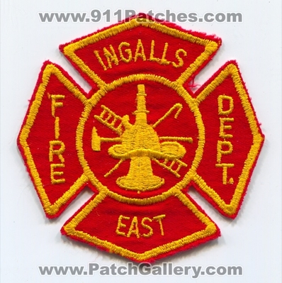 Ingalls East Fire Department Patch (UNKNOWN STATE)
Scan By: PatchGallery.com
Keywords: dept.