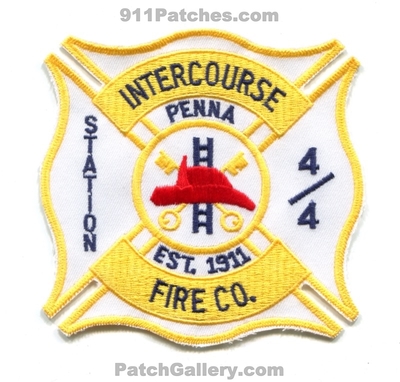 Intercourse Fire Company Station 4-4 Patch (Pennsylvania)
Scan By: PatchGallery.com
Keywords: co. 4/4 department dept. penna est. 1911