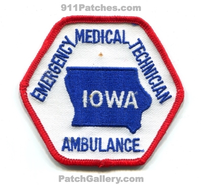 Iowa State Emergency Medical Technician EMT Ambulance Patch (Iowa)
Scan By: PatchGallery.com
Keywords: certified licensed registered ems services
