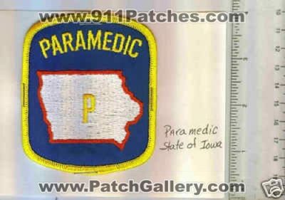 Iowa State Paramedic (Iowa)
Thanks to Mark C Barilovich for this scan.
Keywords: ems