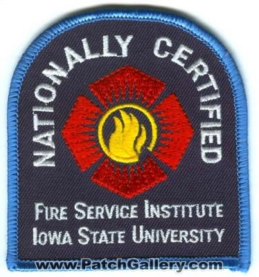 Iowa State University Fire Service Institute Nationally Certified Patch (Iowa)
Scan By: PatchGallery.com
