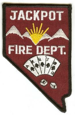 Jackpot Fire Dept
Thanks to PaulsFirePatches.com for this scan.
Keywords: nevada department