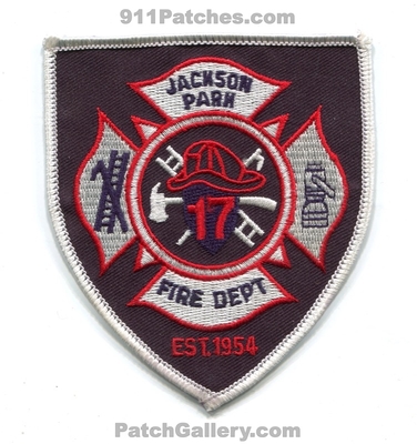 Jackson Park Fire Department 17 Patch (North Carolina)
Scan By: PatchGallery.com
Keywords: dept. est. 1954