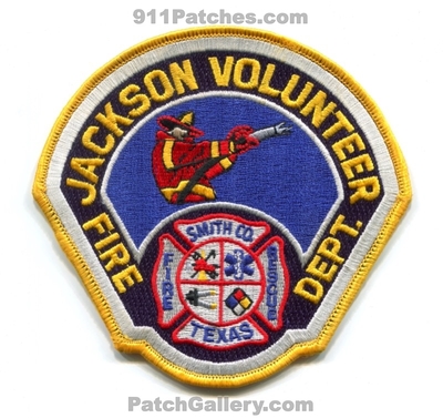 Jackson Volunteer Fire Rescue Department Smith County Patch (Texas)
Scan By: PatchGallery.com
Keywords: vol. dept. co.