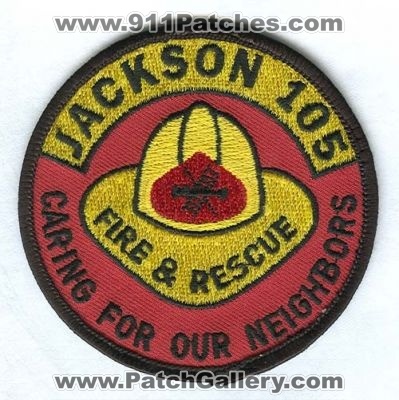 Jackson 105 Fire and Rescue Department Patch (Colorado)
[b]Scan From: Our Collection[/b]
Keywords: & dept. caring for our neighbors