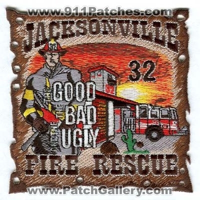 Jacksonville Fire and Rescue Department Station 32 Patch (Florida)
Scan By: PatchGallery.com
Keywords: jfrd & dept. company co. the good the bad the ugly