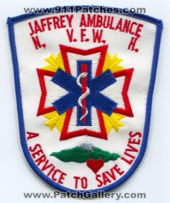 Jaffrey Ambulance Patch (New Hampshire)
Scan By: PatchGallery.com
Keywords: ems v.f.w. vfw a service to save lives