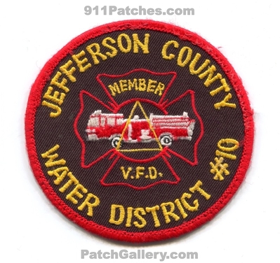 Jefferson County Water District 10 Volunteer Fire Department Member Patch (Texas)
Scan By: PatchGallery.com
Keywords: co. dist. number no. #10 vol. dept. vfd v.f.d.